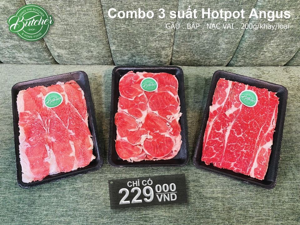 Combo 3 Khay Hotpot Angus