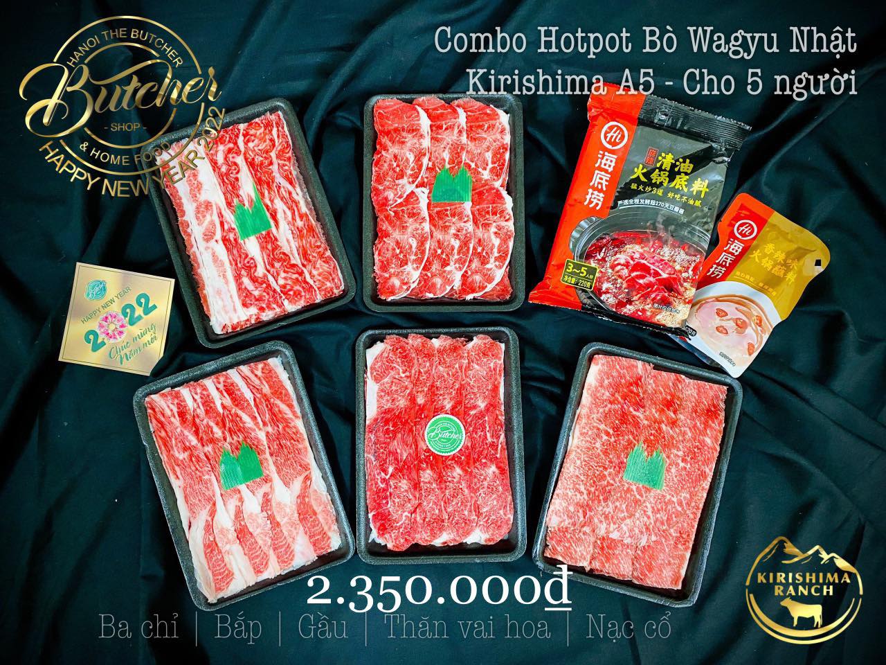 Combo Hotpot Wagyu Nhật A5 - 5 Người